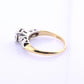 IGI Certified 14K Yellow & White Gold Ring Natural Diamonds Ring Size 4.5