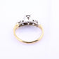 IGI Certified 14K Yellow & White Gold Ring Natural Diamonds Ring Size 4.5