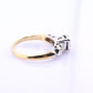 IGI Certified 14K Yellow & White Gold Ring Natural Diamonds Ring Size 4.5