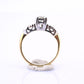 IGI Certified 14K Yellow & White Gold Ring Natural Diamonds Ring Size 4.5