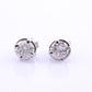 .76 CTW Natural Diamond Stud Earrings 14k White Gold