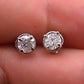 .76 CTW Natural Diamond Stud Earrings 14k White Gold