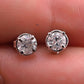 .76 CTW Natural Diamond Stud Earrings 14k White Gold