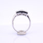 18k White Gold Princess-Cut Natural Diamond Mosaic Statement Ring Size 7