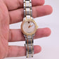 18K Yellow Gold Bezel & Stainless Steel Movado Ladies Watch With Diamonds
