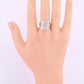 18k White Gold Princess-Cut Natural Diamond Mosaic Statement Ring Size 7