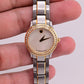 18K Yellow Gold Bezel & Stainless Steel Movado Ladies Watch With Diamonds