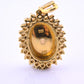 Exquisite 18k Yellow Gold Opal & Diamond Halo Statement Pendant