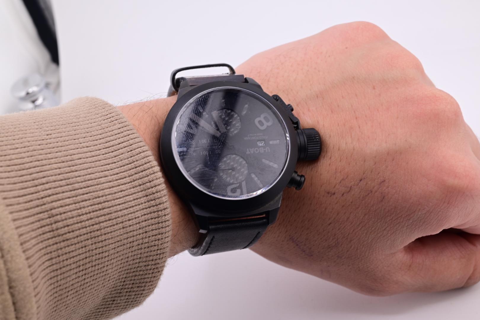 Awesome Classico CAB U-BOAT Chronograph DLC Diver 45 MM Destro