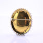 Antique Italian 18k Gold Hand-Painted Enamel & Pearl Portrait Brooch