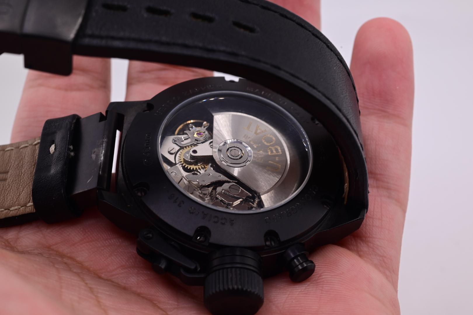 Awesome Classico CAB U-BOAT Chronograph DLC Diver 45 MM Destro