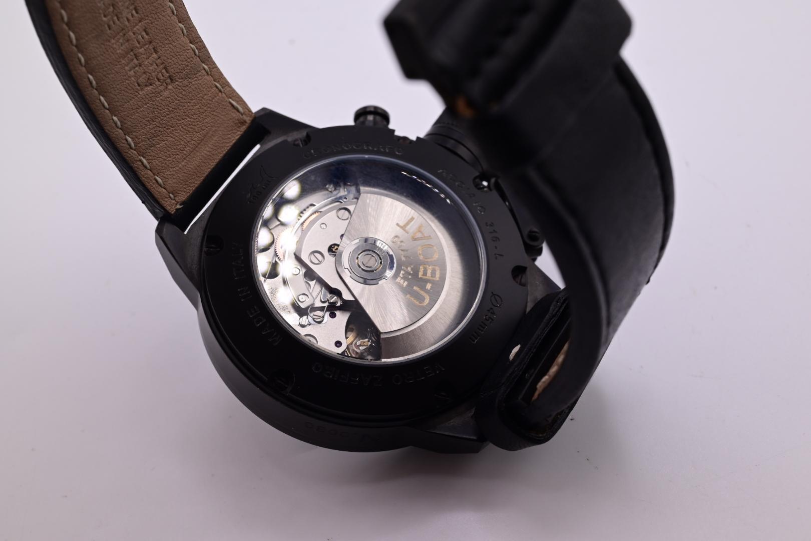 Awesome Classico CAB U-BOAT Chronograph DLC Diver 45 MM Destro