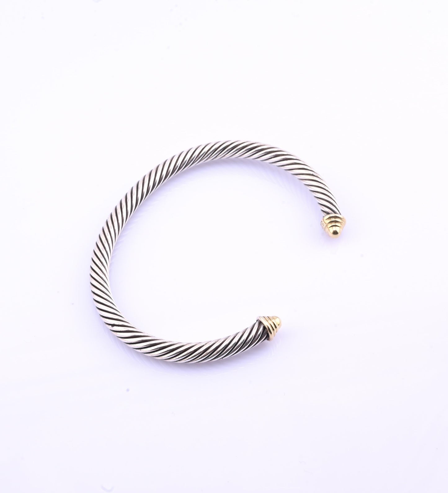 David Yurman 14k Gold & Sterling Silver Cable Classics Cuff