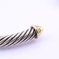 David Yurman 14k Gold & Sterling Silver Cable Classics Cuff