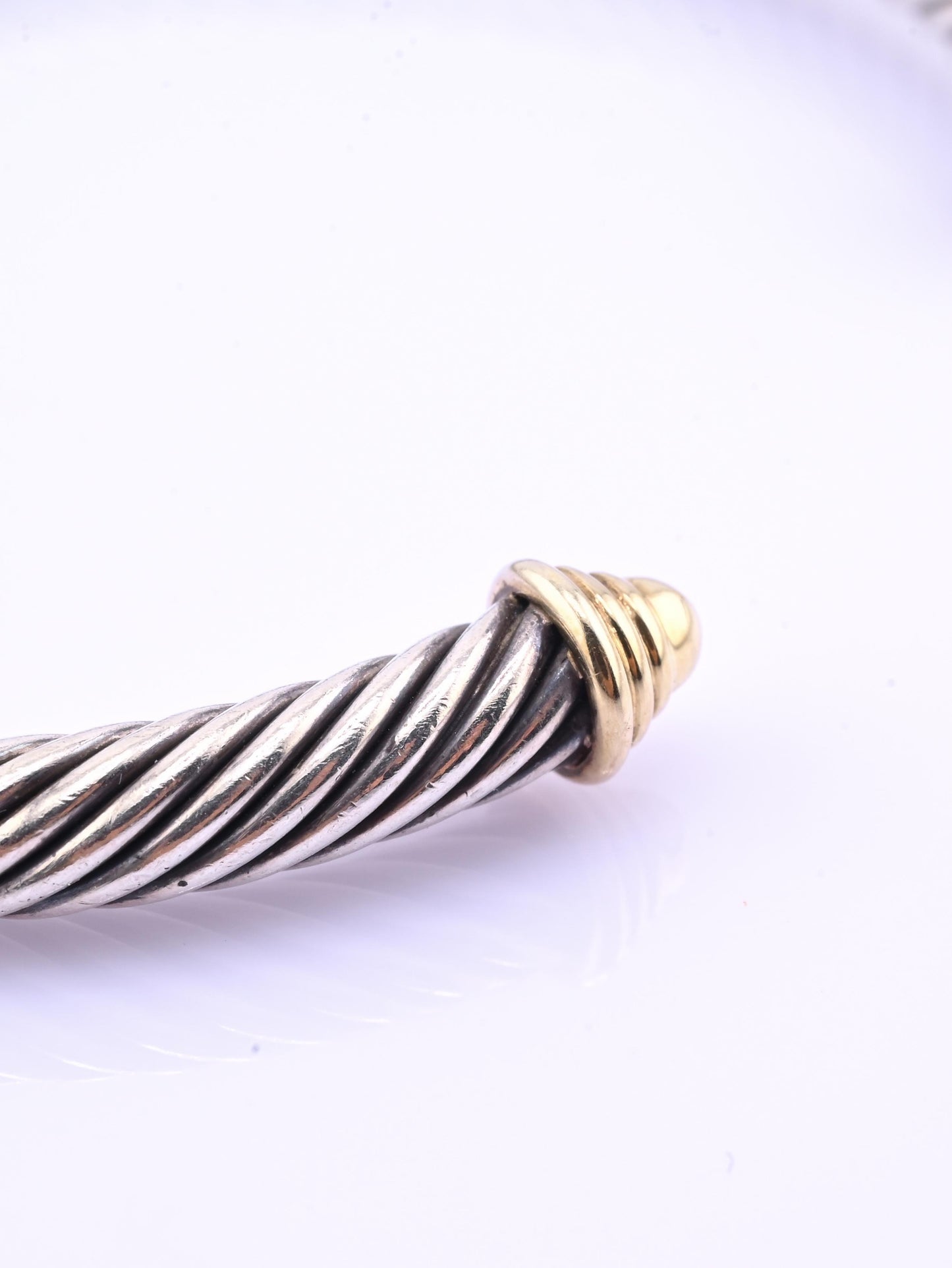 David Yurman 14k Gold & Sterling Silver Cable Classics Cuff