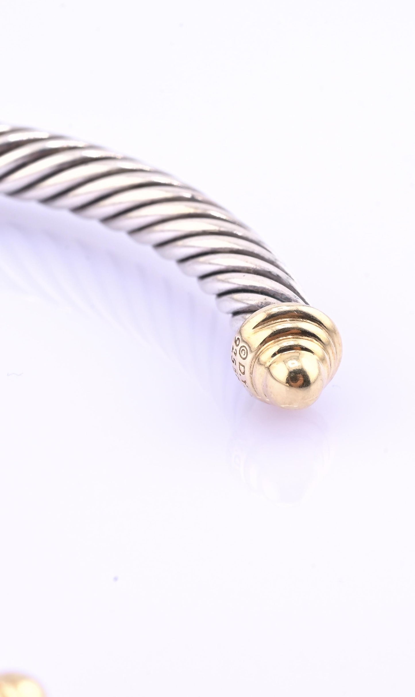 David Yurman 14k Gold & Sterling Silver Cable Classics Cuff