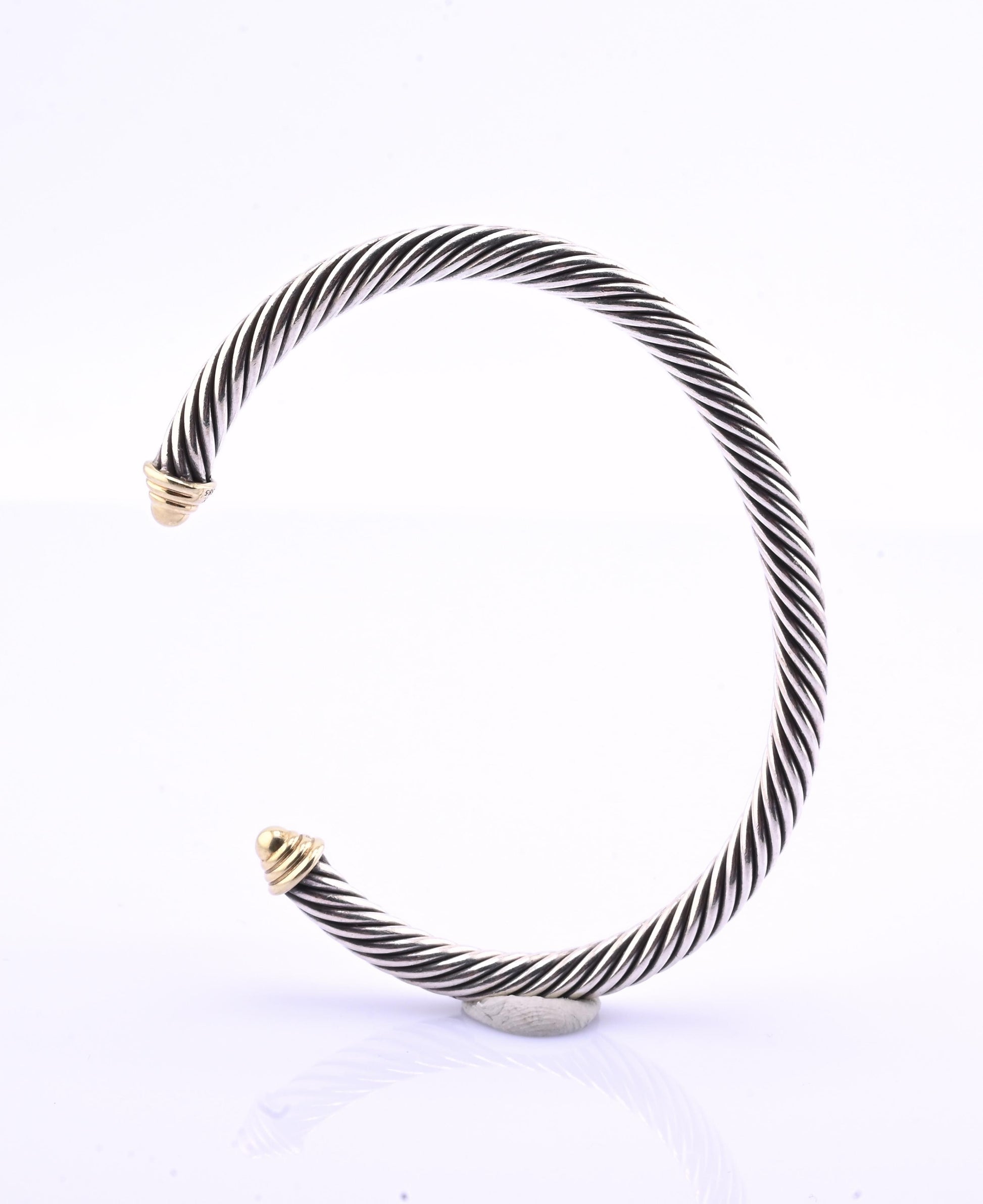 David Yurman 14k Gold & Sterling Silver Cable Classics Cuff