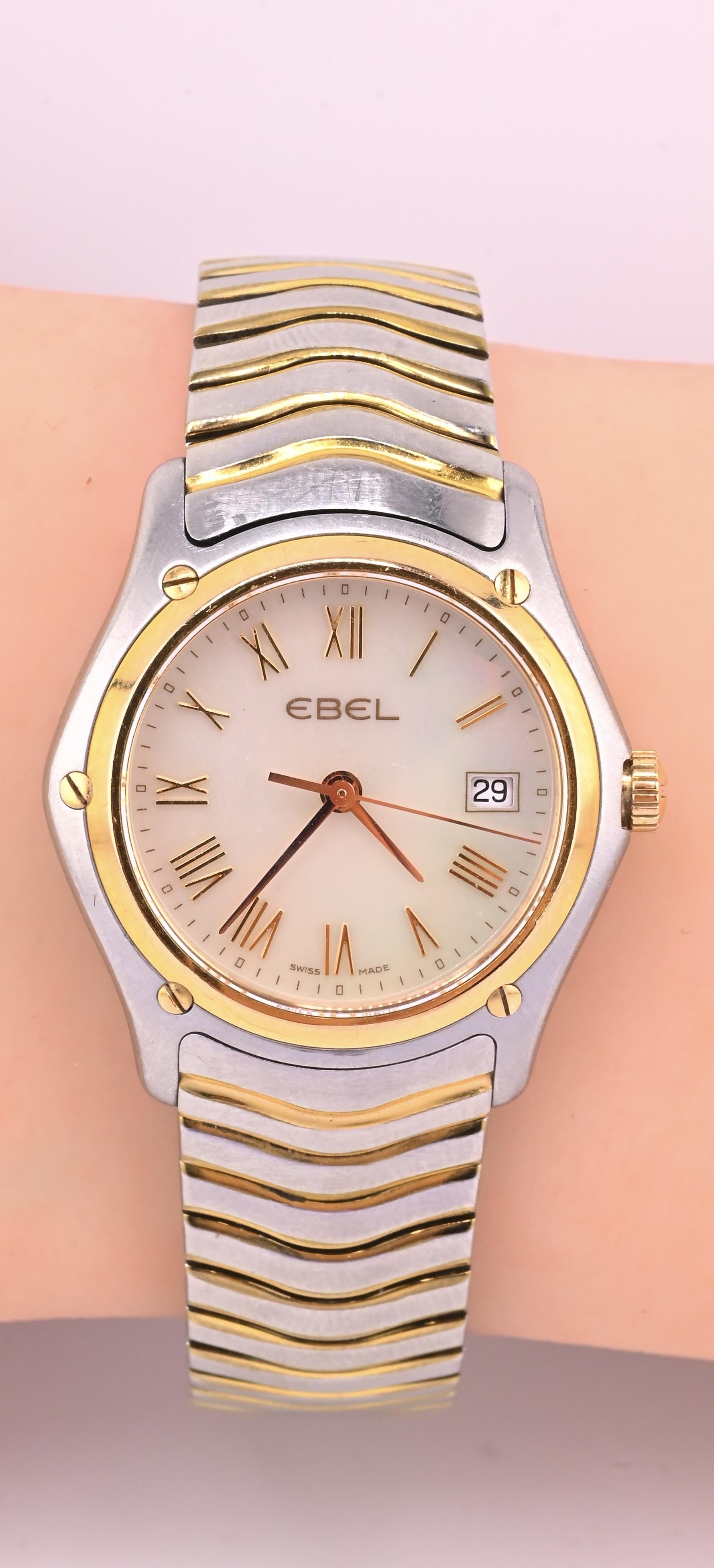 Ebel Classic Wave Ladies Watch – 18k Gold & Stainless Steel