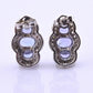 IGI Certified 1.78ctw Tanzanite & Diamond Scalloped Halo Earrings in 10k Gold