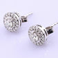 14k White Gold Diamond Halo Miracle Set Stud Earrings — .24-.30 CTW