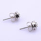 14k White Gold Diamond Halo Miracle Set Stud Earrings — .24-.30 CTW