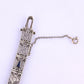 Antique Art Deco 14k White Gold Filigree Bracelet with Sapphires & Diamonds
