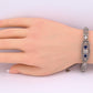 Antique Art Deco 14k White Gold Filigree Bracelet with Sapphires & Diamonds