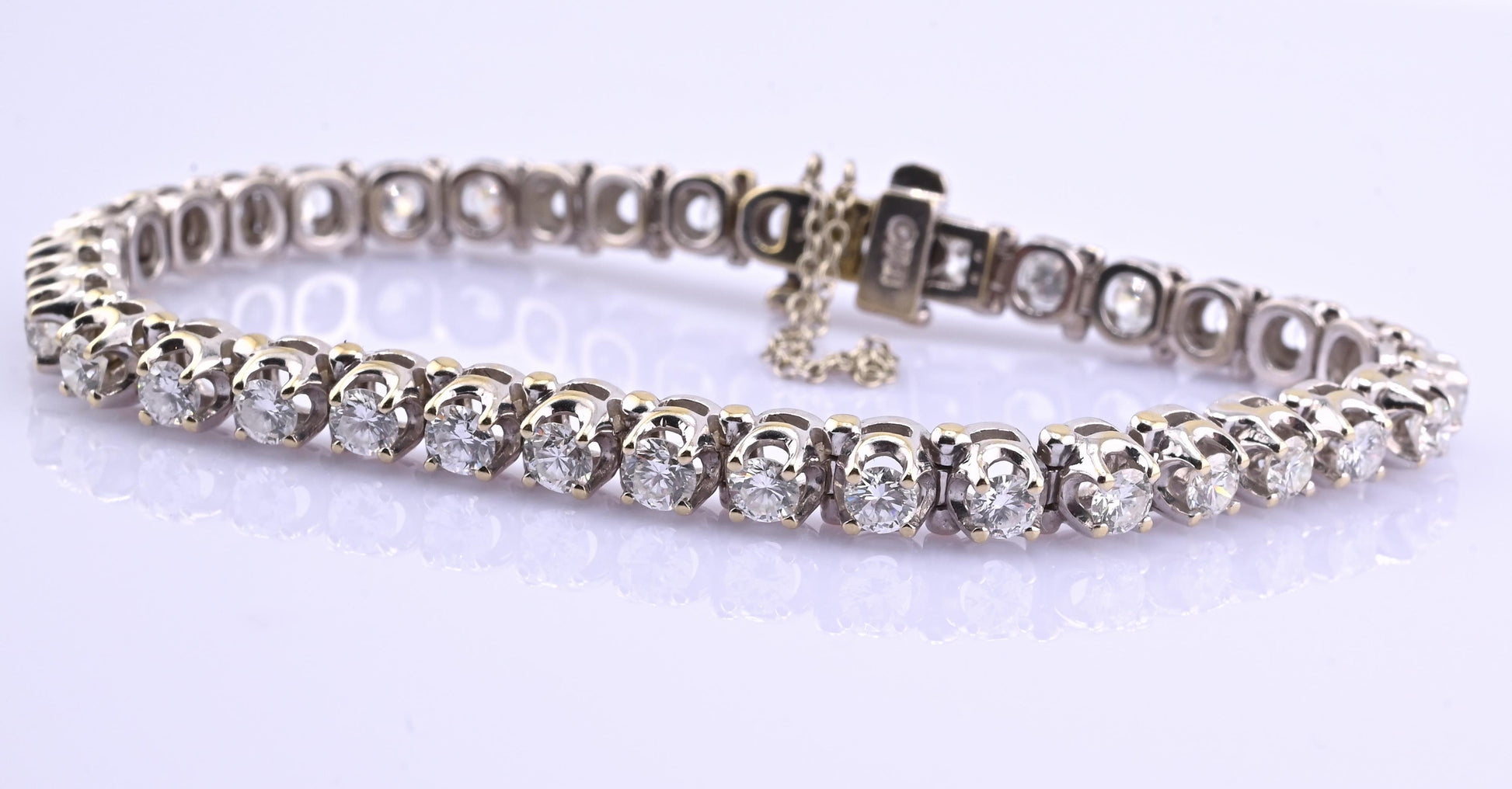 Fine 18k White Gold 4.00–5.00 Carat Diamond Tennis Bracelet 36 Natural Diamonds