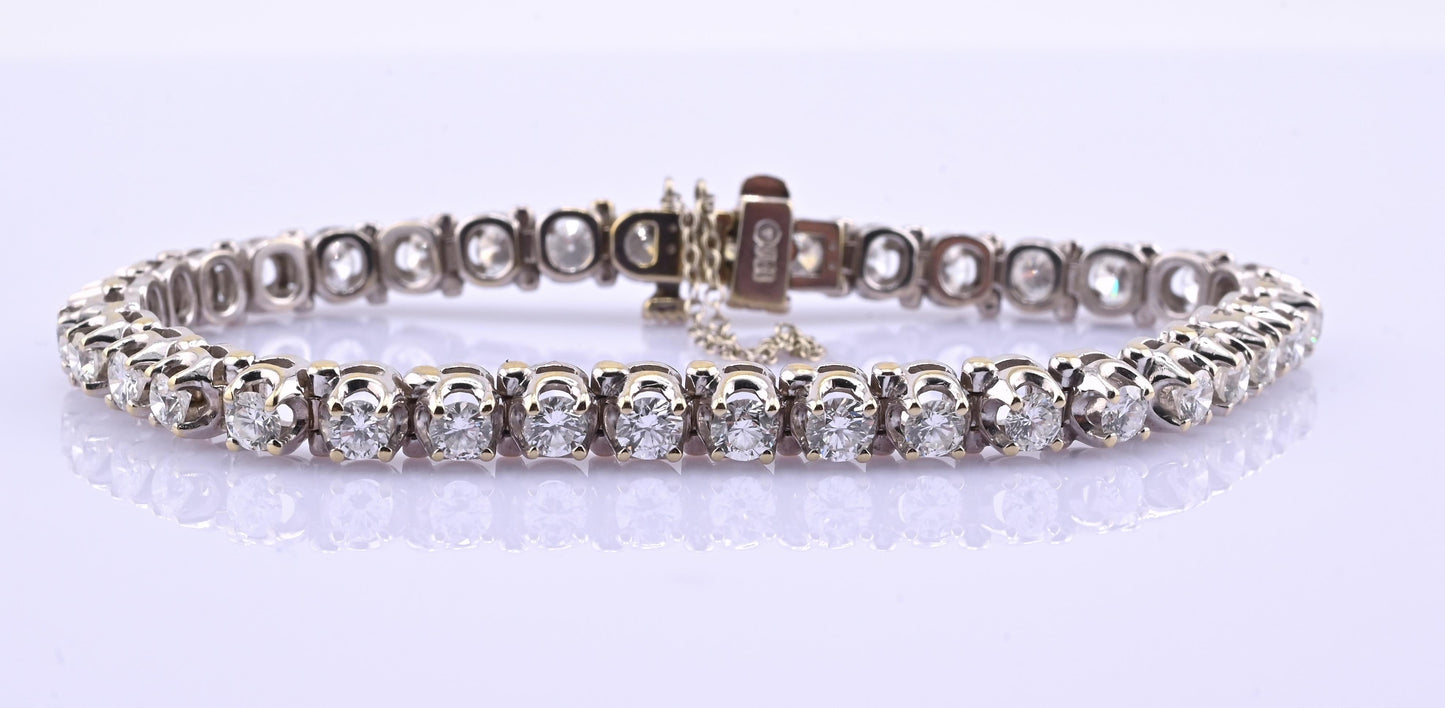Fine 18k White Gold 4.00–5.00 Carat Diamond Tennis Bracelet 36 Natural Diamonds