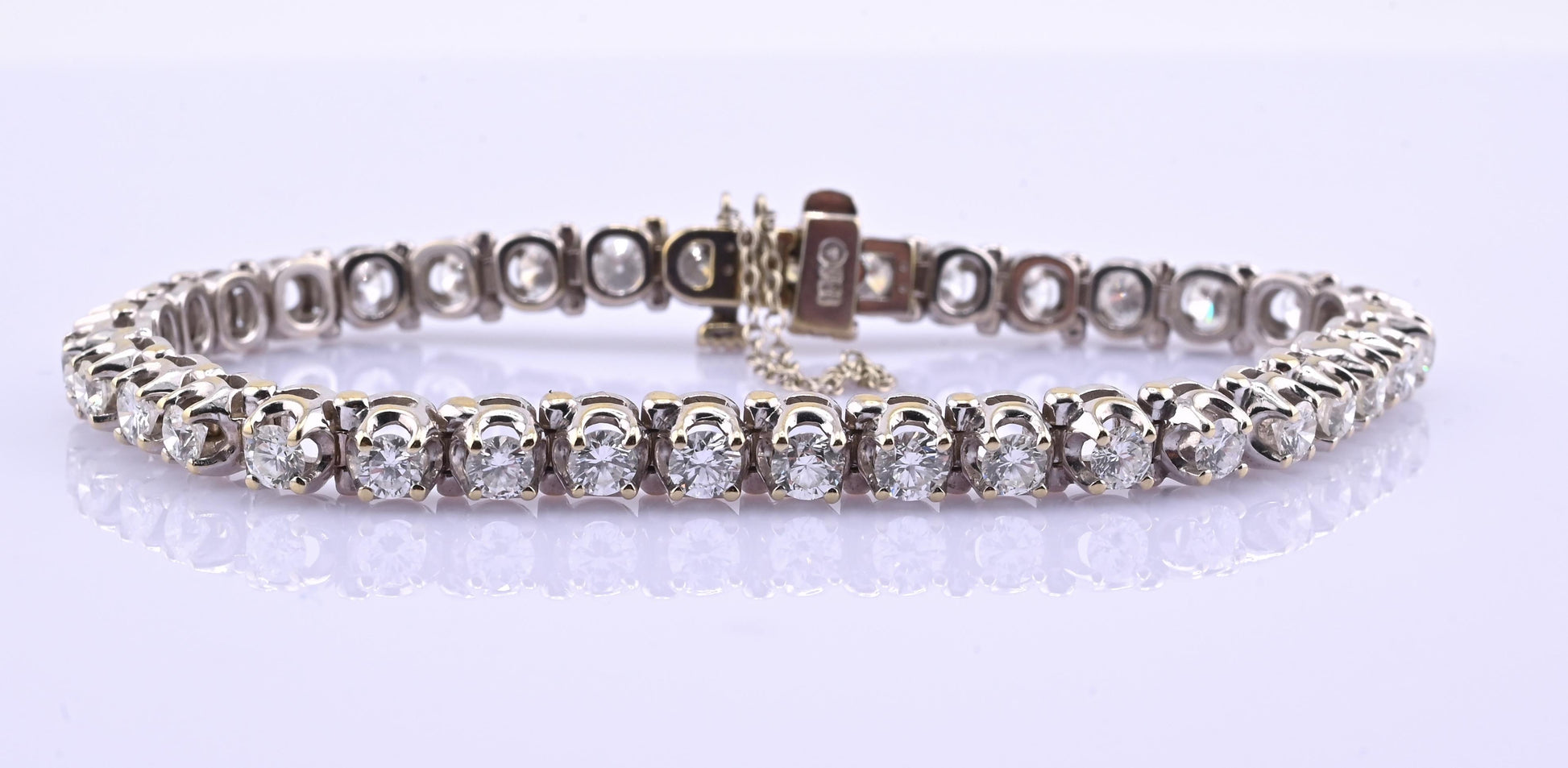 Fine 18k White Gold 4.00–5.00 Carat Diamond Tennis Bracelet 36 Natural Diamonds