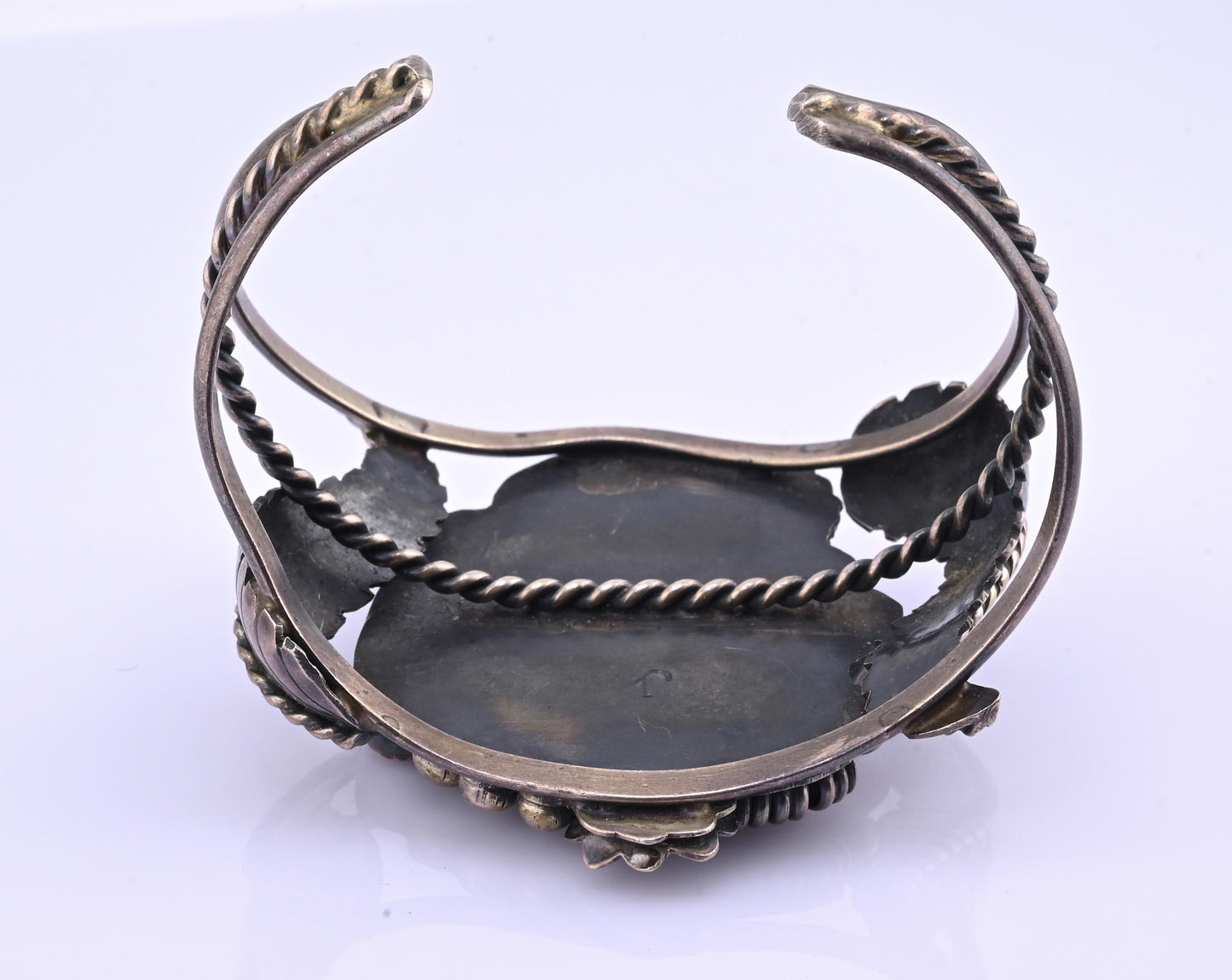 Navajo Sterling Silver, Sleeping Beauty Turquoise, and Mediterranean Coral Cuff