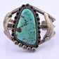 Navajo Sterling Silver and Graduated Turquoise Row Cuff