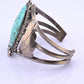 Navajo Sterling Silver and Graduated Turquoise Row Cuff