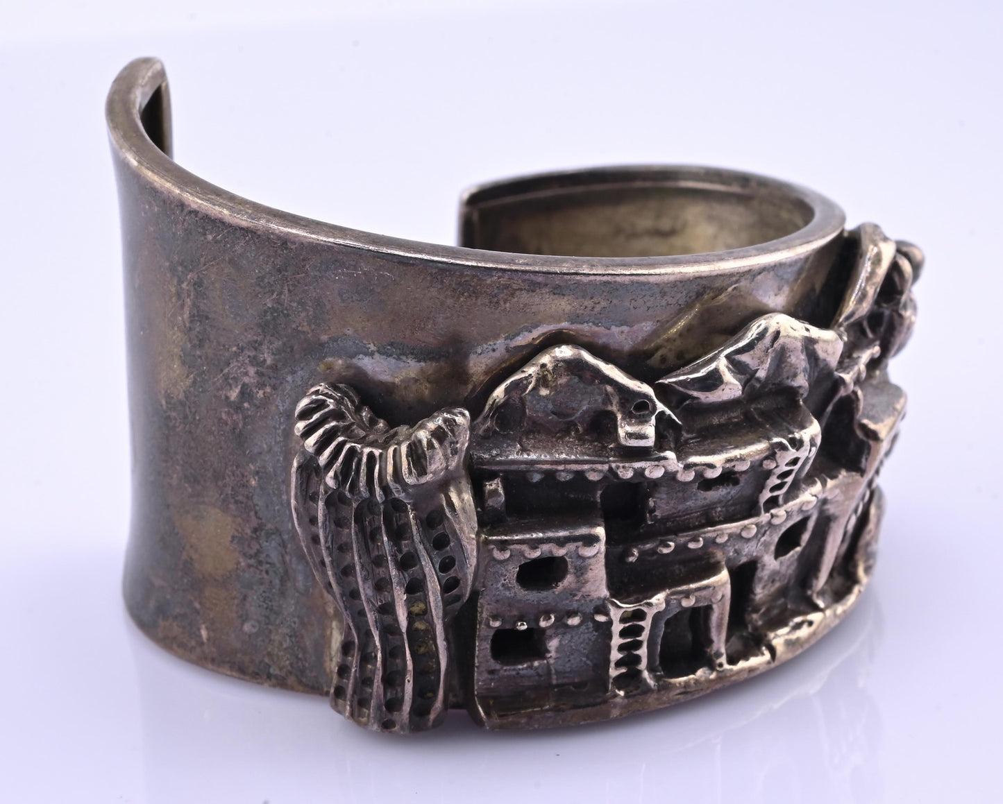 Carol Felley Sterling Silver Narrative Cuff Bracelet