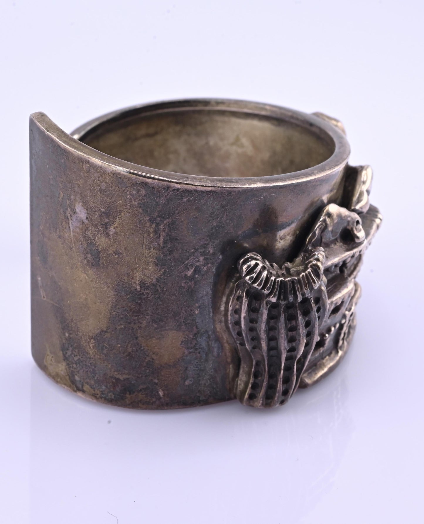 Carol Felley Sterling Silver Narrative Cuff Bracelet