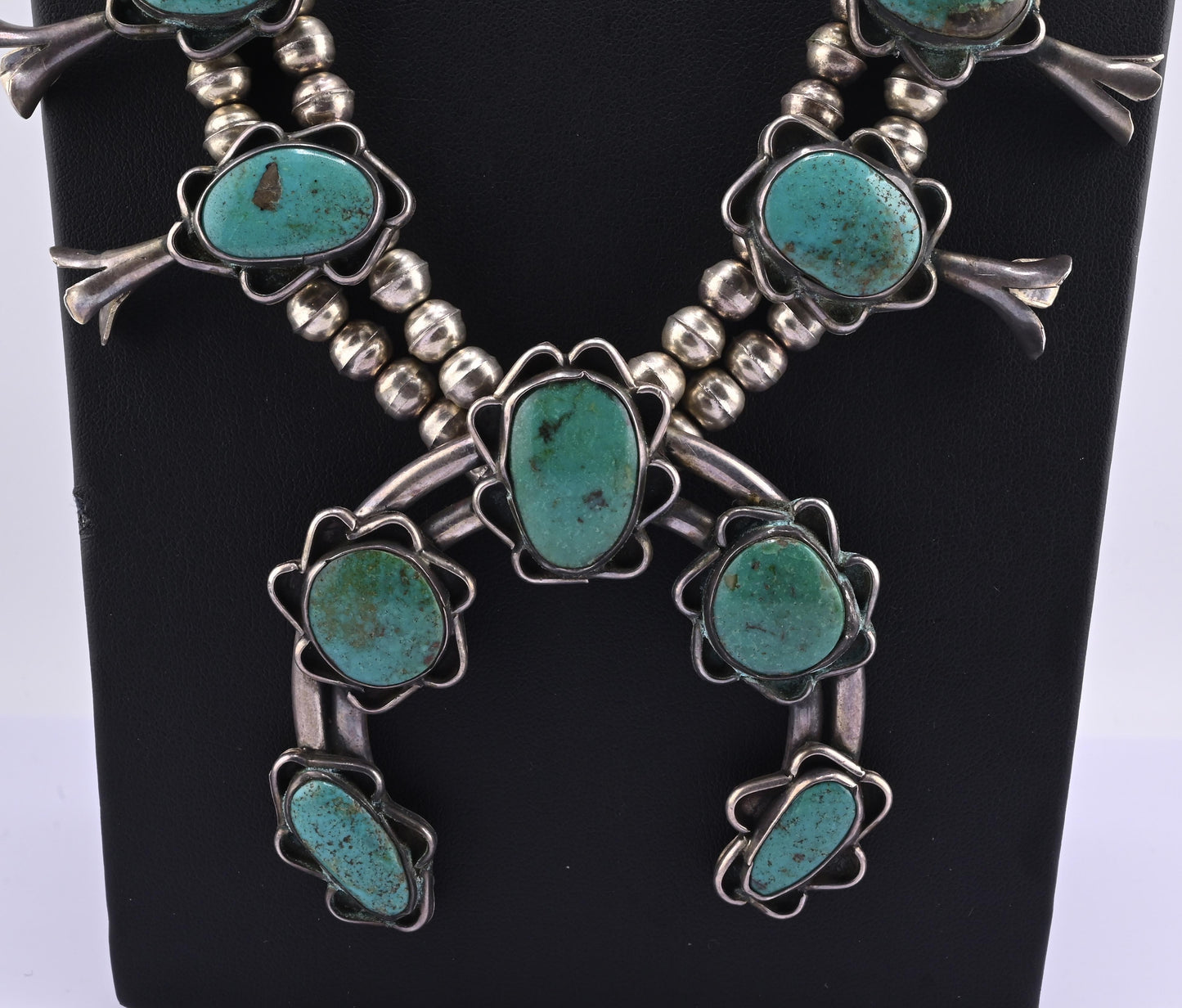 High-Grade Navajo Sterling Silver and Multi-Stone Turquoise Collar Necklace