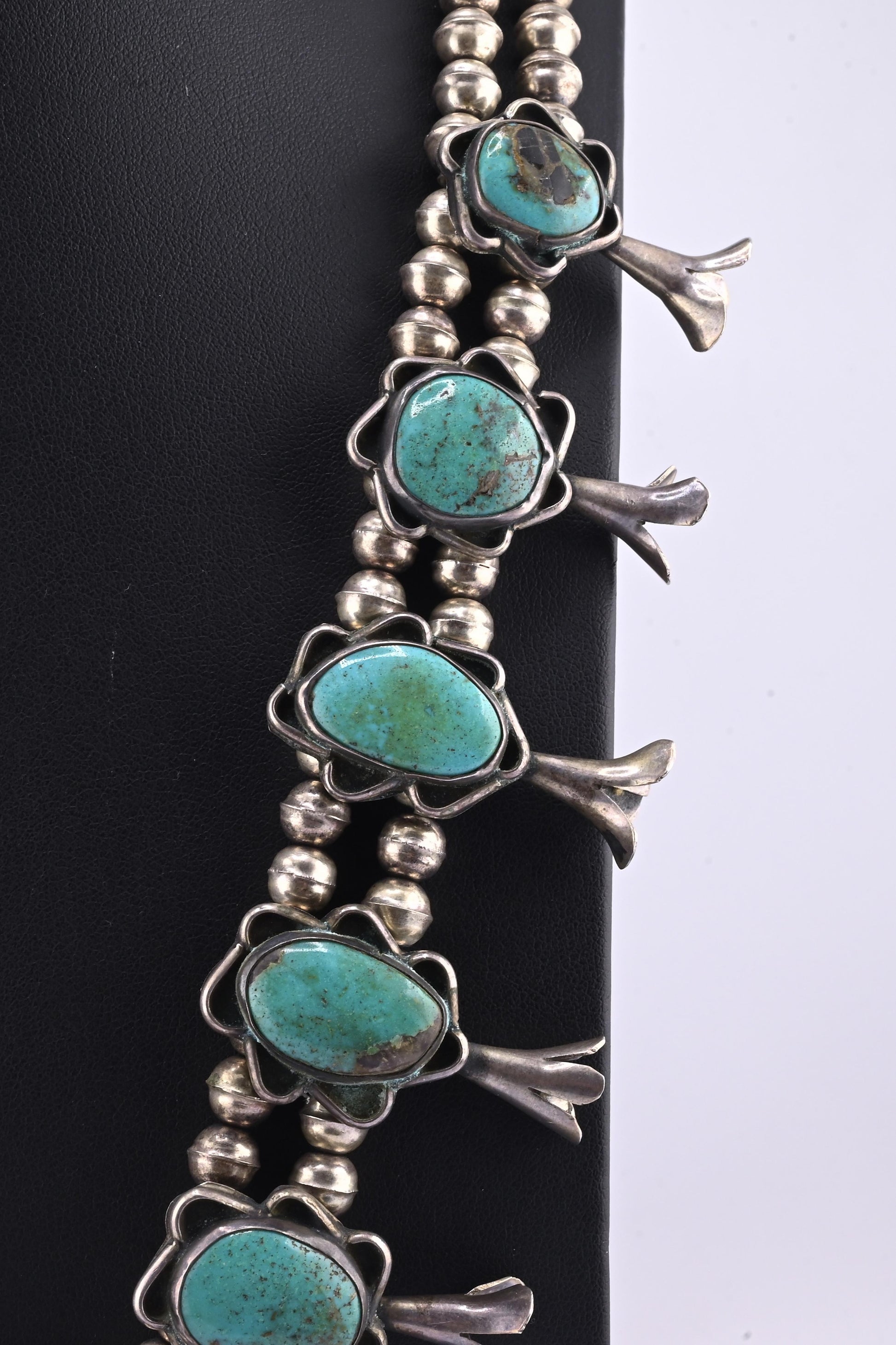 High-Grade Navajo Sterling Silver and Multi-Stone Turquoise Collar Necklace