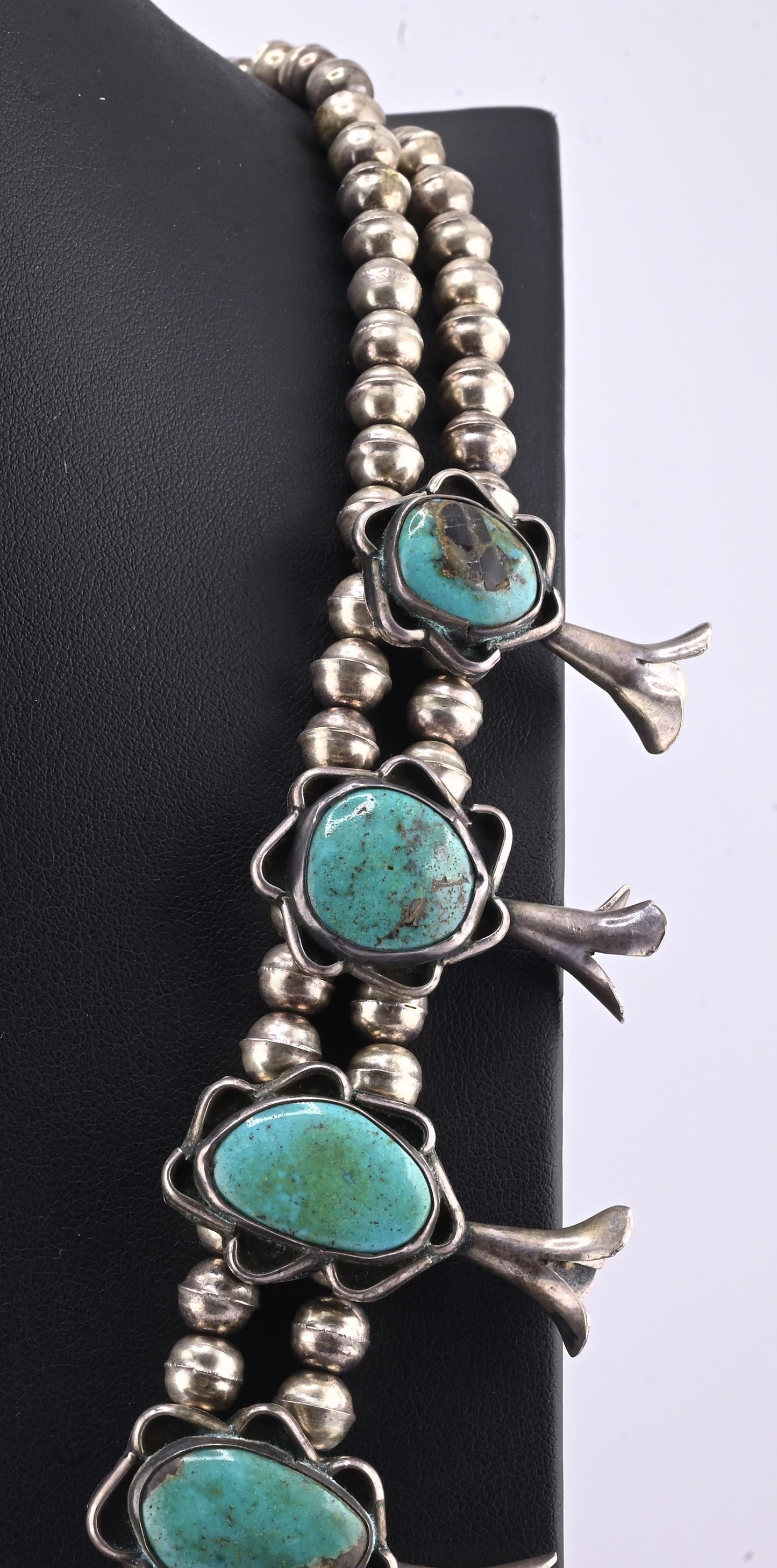 High-Grade Navajo Sterling Silver and Multi-Stone Turquoise Collar Necklace