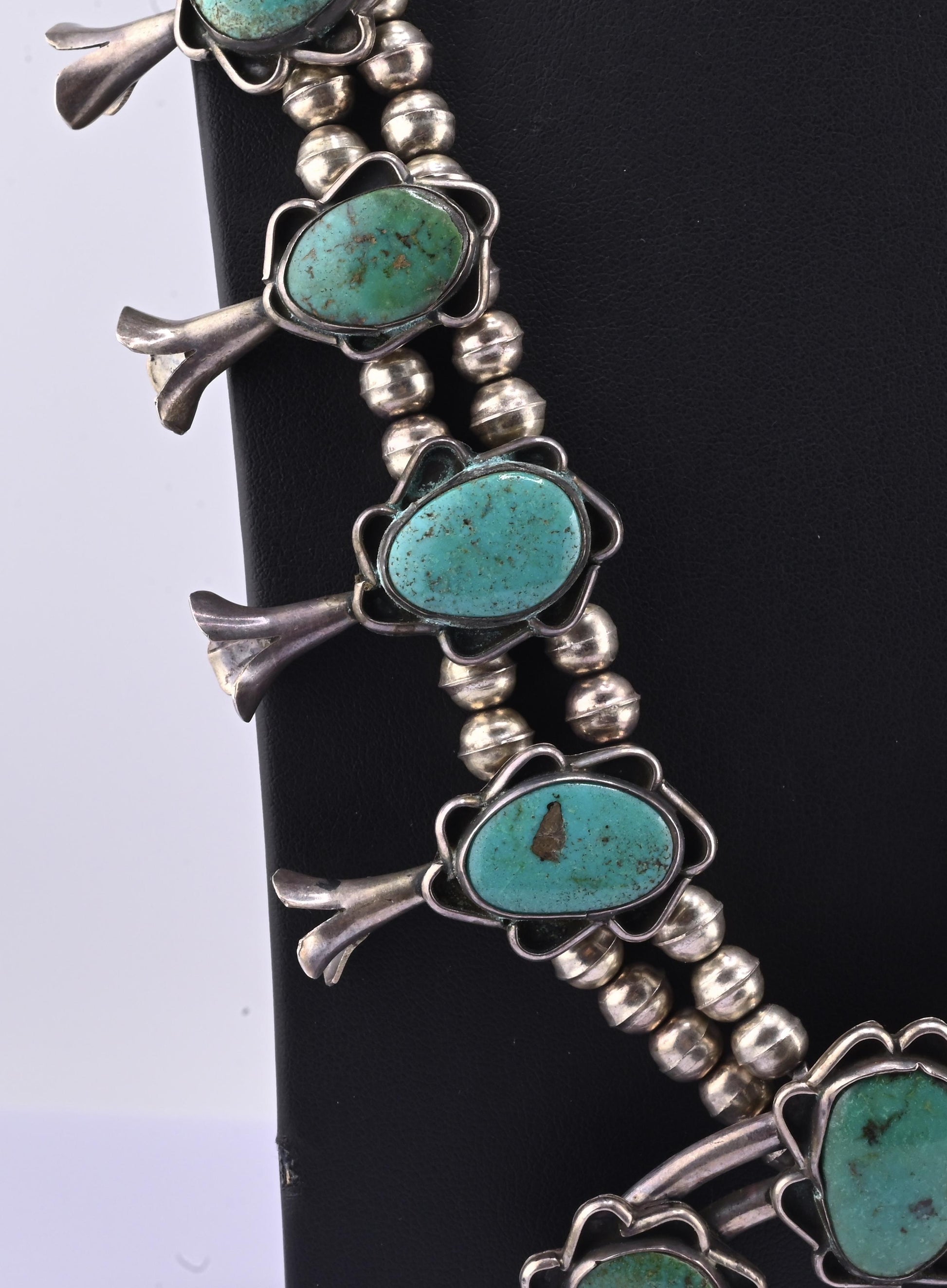 High-Grade Navajo Sterling Silver and Multi-Stone Turquoise Collar Necklace