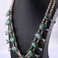 High-Grade Navajo Sterling Silver and Multi-Stone Turquoise Collar Necklace