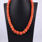 Antique Tibetan Momo Coral Graduated Bead Necklace 127 Grams