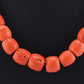 Antique Tibetan Momo Coral Graduated Bead Necklace 127 Grams