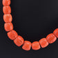 Antique Tibetan Momo Coral Graduated Bead Necklace 127 Grams