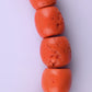 Antique Tibetan Momo Coral Graduated Bead Necklace 127 Grams