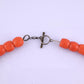 Antique Tibetan Momo Coral Graduated Bead Necklace 127 Grams