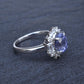 GIA Certified 3.26ct Color-Change Sapphire NO HEAT Diamond Platinum Halo Ring