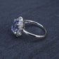 GIA Certified 3.26ct Color-Change Sapphire NO HEAT Diamond Platinum Halo Ring