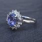 GIA Certified 3.26ct Color-Change Sapphire NO HEAT Diamond Platinum Halo Ring