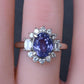 GIA Certified 3.26ct Color-Change Sapphire NO HEAT Diamond Platinum Halo Ring