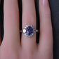 GIA Certified 3.26ct Color-Change Sapphire NO HEAT Diamond Platinum Halo Ring